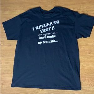 Black and White Funny Graphic Tee 2XL Short Sleeve